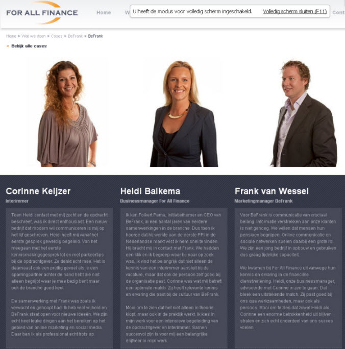 Interview For All Finance september 2011 for all finance