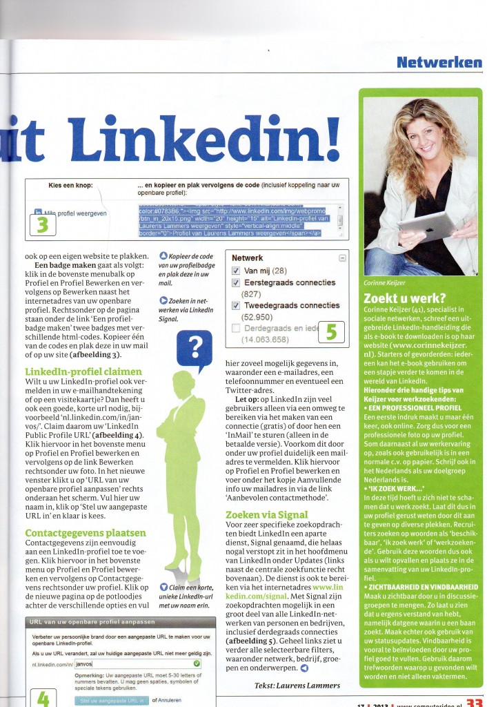 Linkedin tips werk vinden met linkedin