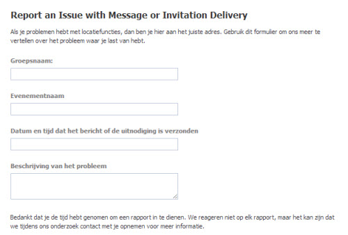 problemen met uitnodigingen  ik kan niemand uitnodigen