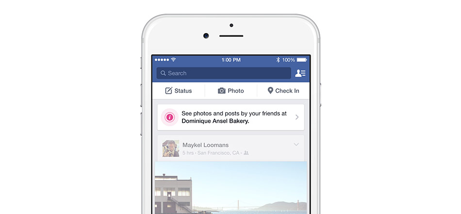 Nieuwe functie Facebook Facebook Place Tips