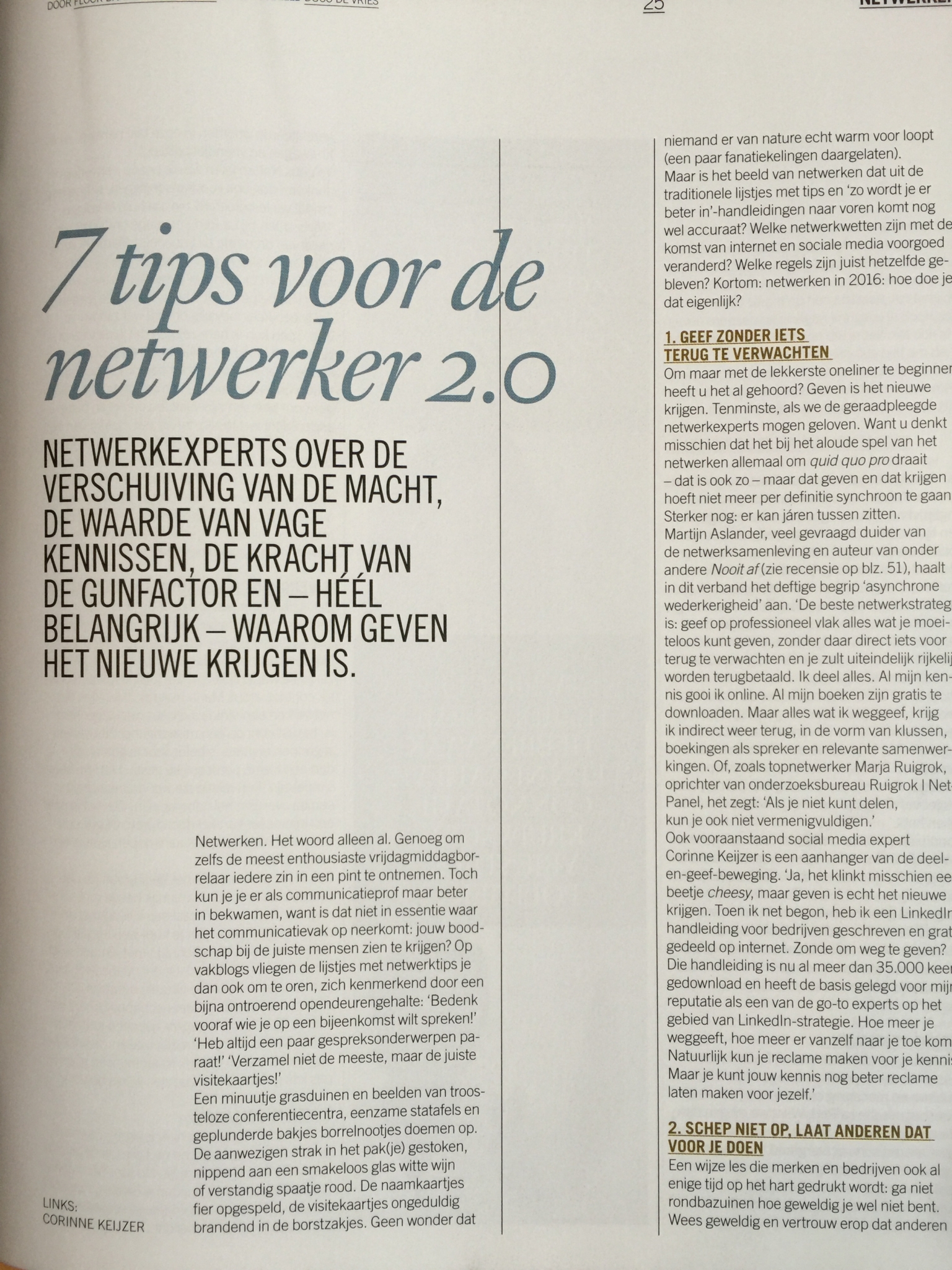 Corinne Keijzer over netwerken 2.0 netwerken 2.0 communicatie magazine