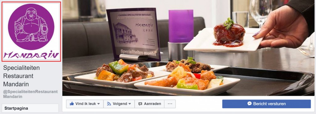 De profielfoto op je Facebookpagina is een belangrijke eye catcher. Deze moet dan ook duidelijk en in één oogopslag herkenbaar zijn voor de gebruiker. Zorg voor een goede kwaliteit foto en upload een foto in het juiste formaat. Het formaat is 180x180 pixels. Op computers wordt het formaat iets verkleind naar 170 x 170 pixels. Op smartphones wordt de profielfoto met een formaat van 128 x 128 pixels weergegeven. Ruim 90% van de gebruikers bekijkt Facebook via de app. Houdt er dus rekening mee hoe je profielfoto er op smartphones uitziet. Je profielfoto is ook zichtbaar bij reacties die je plaatst, dus herkenbaarheid is ontzettend belangrijk. Voor veel bedrijven is een logo de eerste uitstraling. Als je een duidelijk logo hebt, gebruik deze dan als profielfoto. Facebook adviseert om een PNG bestand te gebruiken als je een logo upload. Zo krijg je de beste kwaliteit.