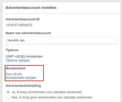 Facebook advertentiebeheer opzetten - stap 06