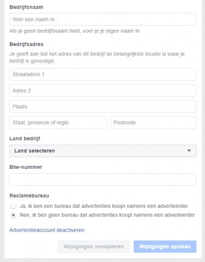 Facebook advertentiebeheer opzetten - stap 07 Facebook advertentiebeheer opzetten - stap 07