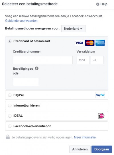 Facebook advertentiebeheer opzetten - stap 10 Facebook advertentiebeheer opzetten - stap 10