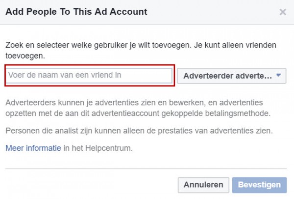 Facebook advertentiebeheer opzetten - stap 15 Facebook advertentiebeheer opzetten - stap 15