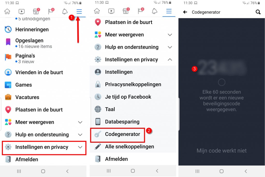 tweestapsverificatie Facebook 2