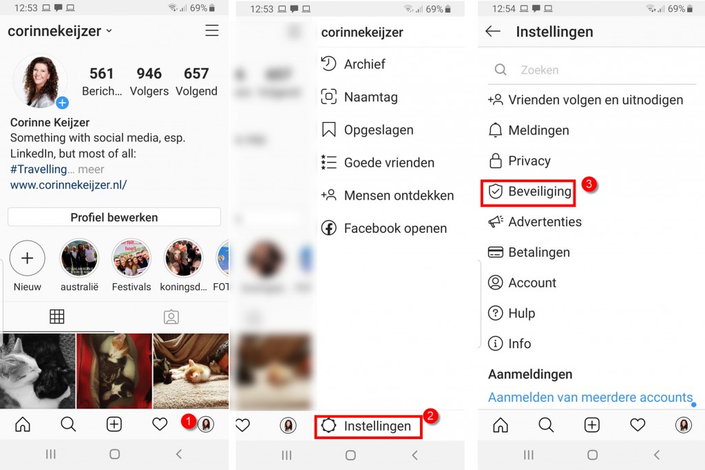 beveiligen instagram