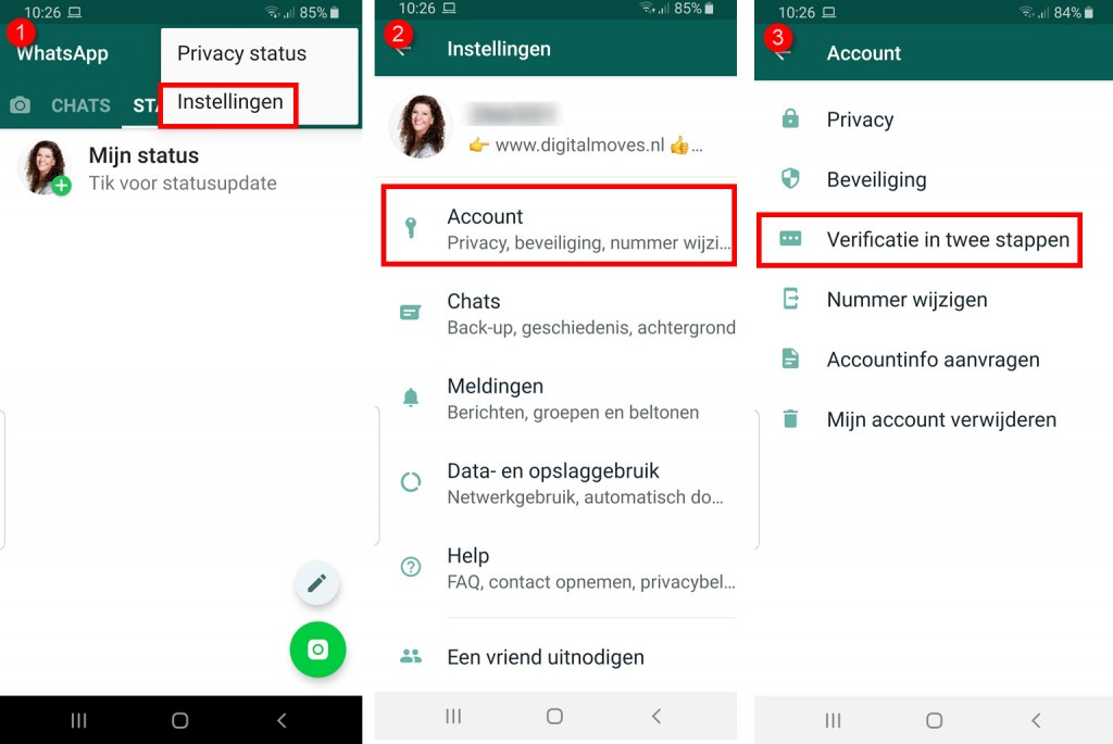 beveiligen whatsapp account