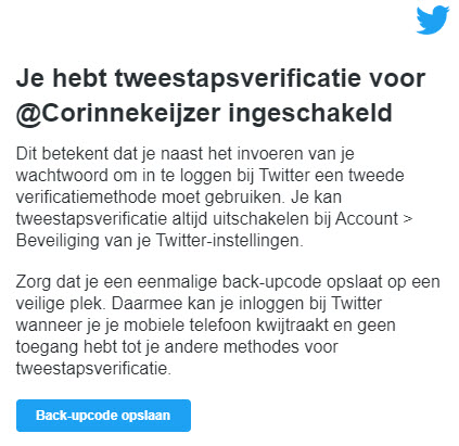 Twitter dubbele inlog veiligheid