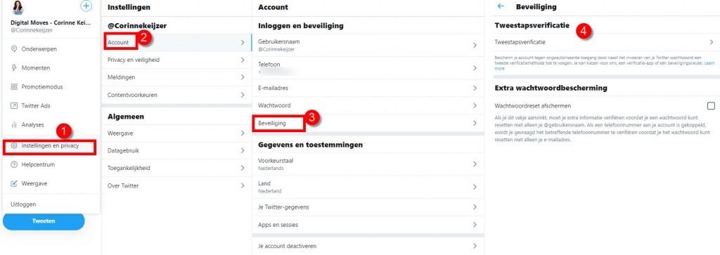 dubbele inlog Twitter