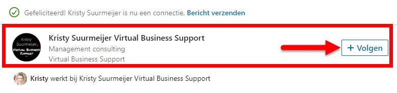 linkedin bedrijfspagina volgen connecties uitnodigen LinkedIn