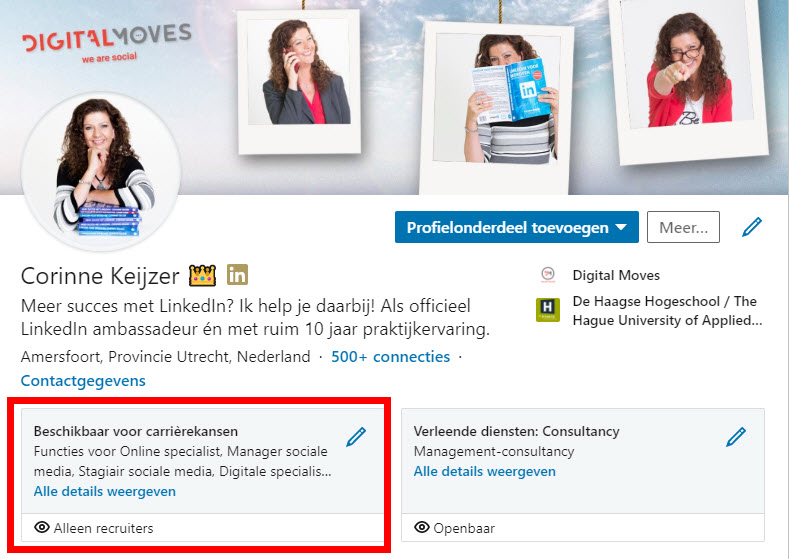 linkedin werk zoeken open zetten voor sollicitaties op LinkedIn