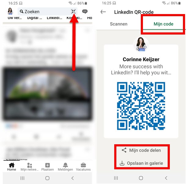 linkedin profiel code qr code linkedin