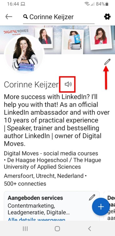 stem opnemen linkedin naam inspreken linkedin