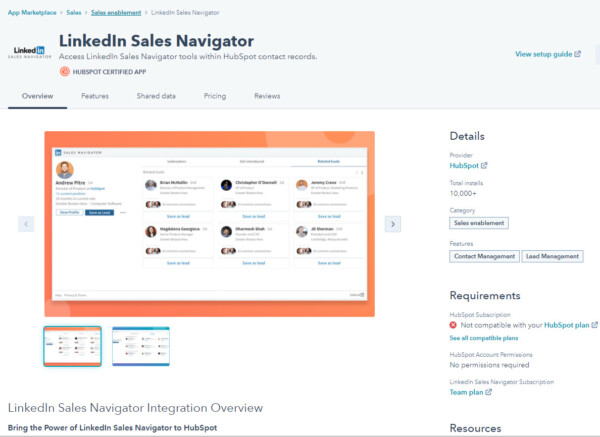 koppeling hubspot linkedin