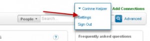 settings linkedin