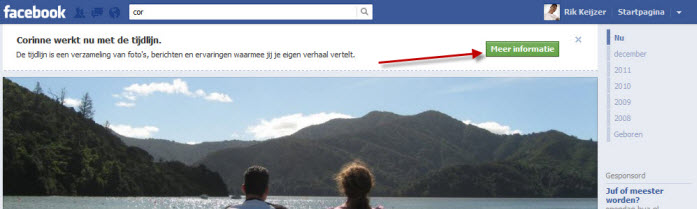 nieuwe timeline facebook
