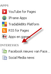 facebook interesses