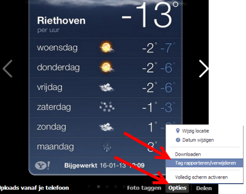 tags foto's verwijderen facebook