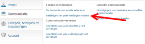 linkedin meldingen instellen