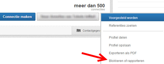 hoe blokkeer ik iemand op linkedin