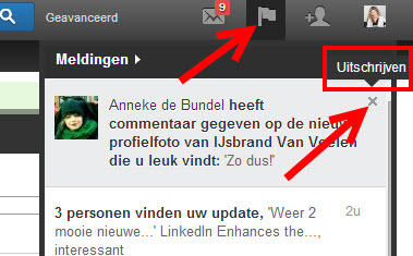 linkedin meldingen reacties uitzetten