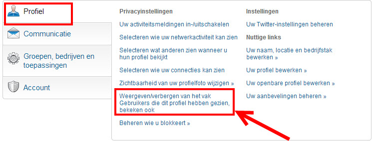 concurrentie linkedin uitschakelen