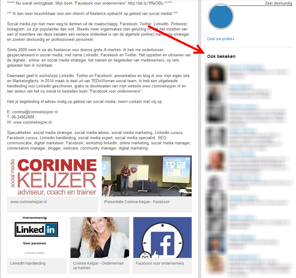 linkedin andere profielen verbergen