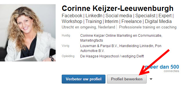 LinkedIn grote foto