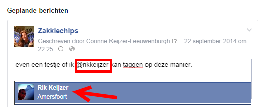 hoe kan ik iemand taggen op facebook 