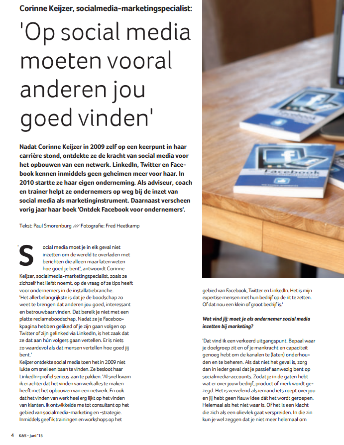 K&S interview social media specialist Corinne Keijzer