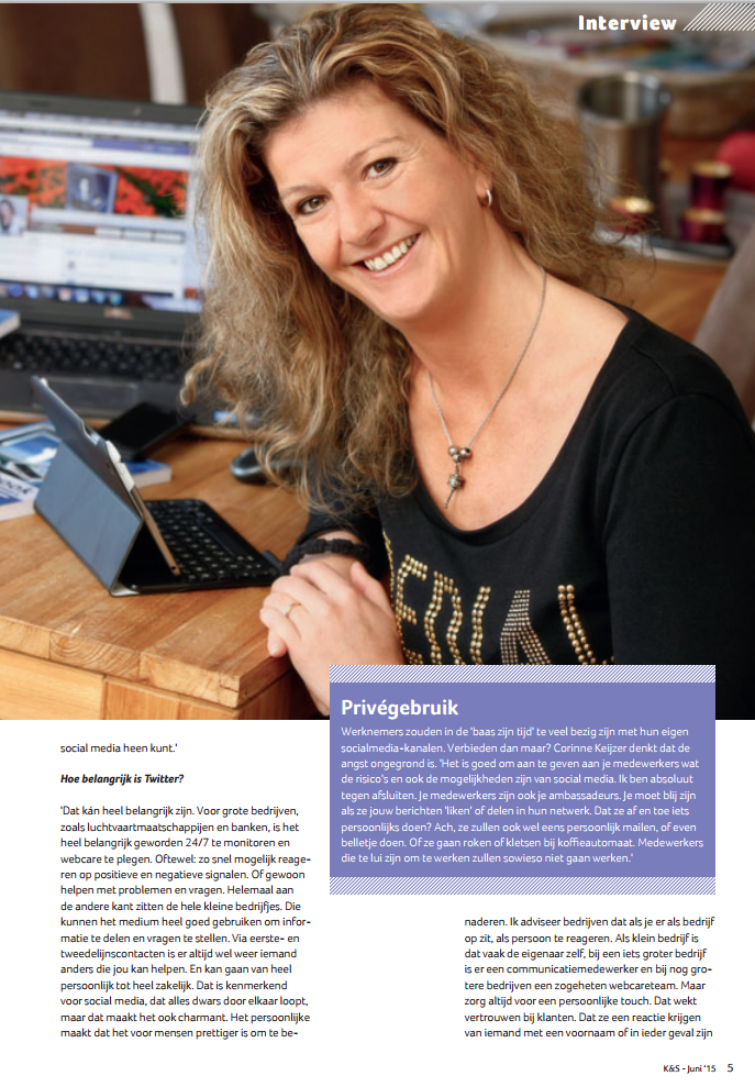 K&S interview social media specialist Corinne Keijzer