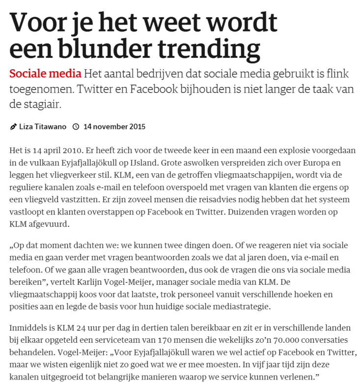 social media binnen bedrijven