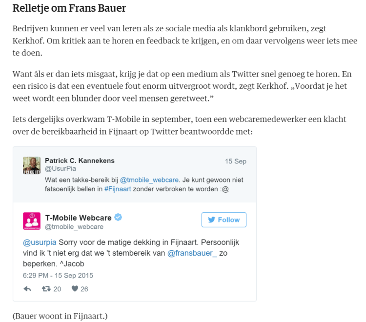 social media binnen bedrijven