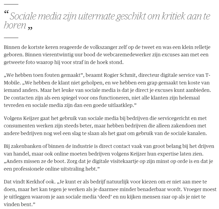 social media binnen bedrijven