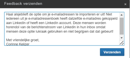 email contacten importeren linkedin