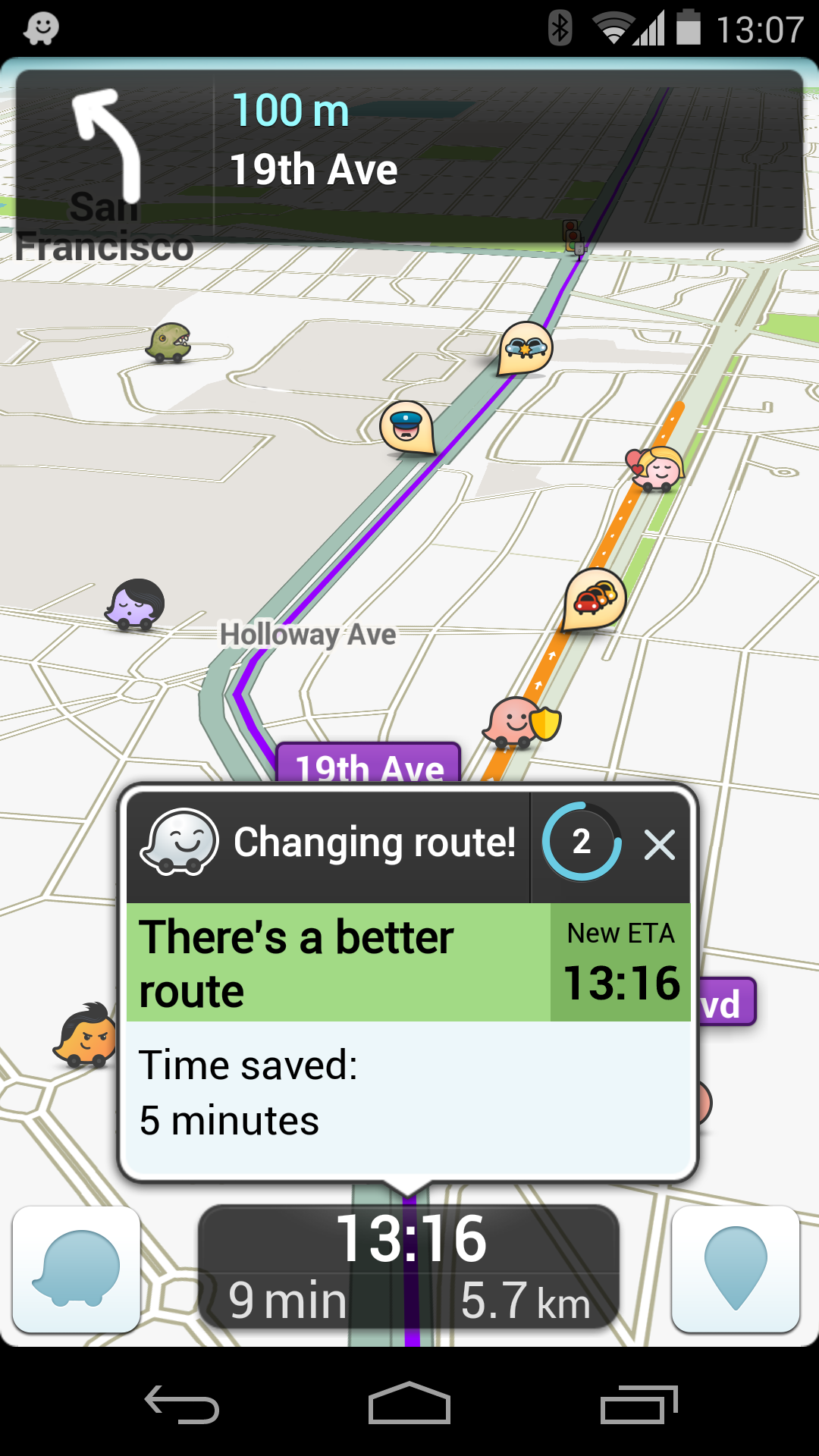 Waze map