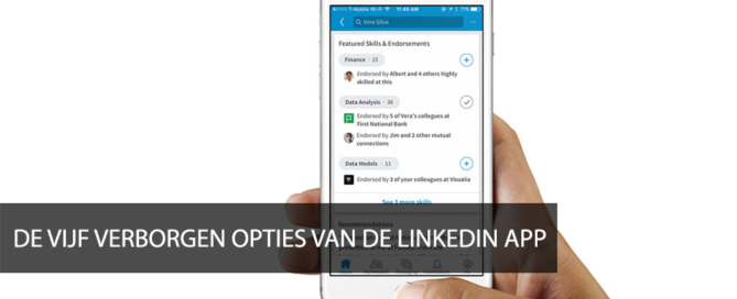 opties LinkedIn app