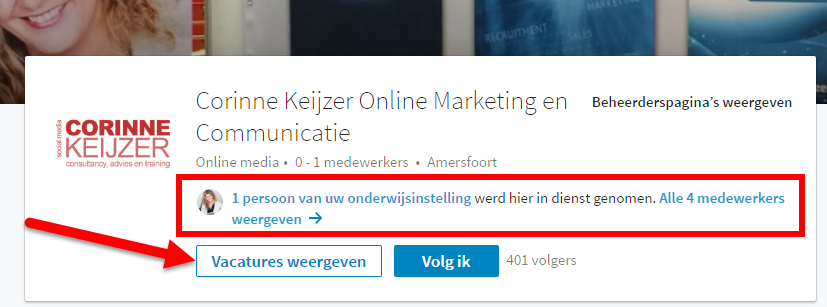 LinkedIn nieuwe layout bedrijfspagina