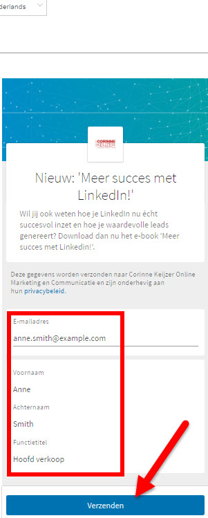 lead formulieren linkedin