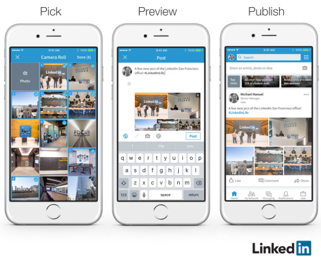 meerdere afbeeldingen uploaden linkedin