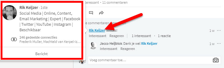 linkedin profiel bekijken