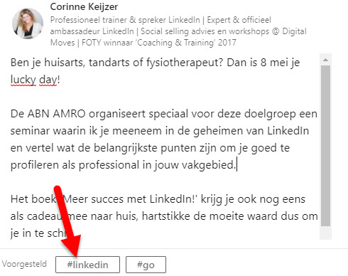 hashtags linkedin