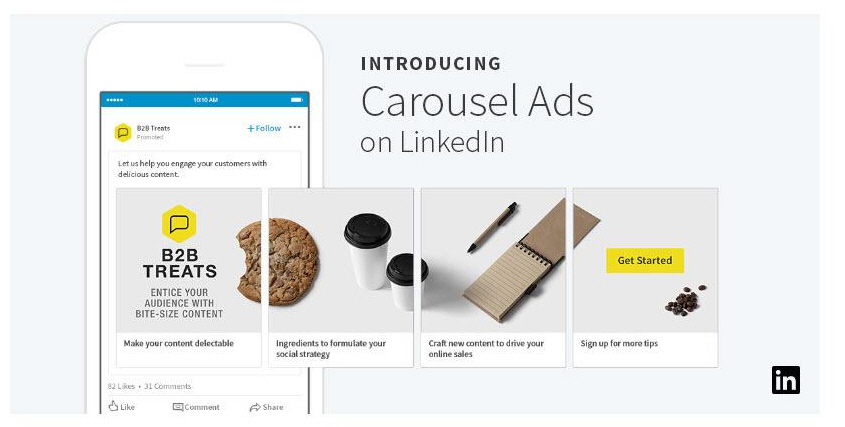 meerdere afbeelding in advertentie linkedin
