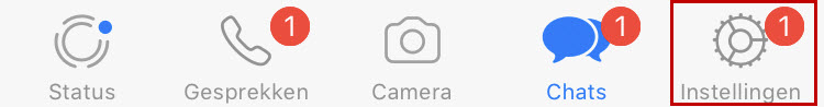 Instellingen van WhatsApp