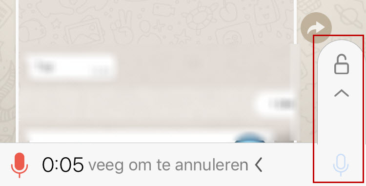 Spraak versturen via WhatsApp