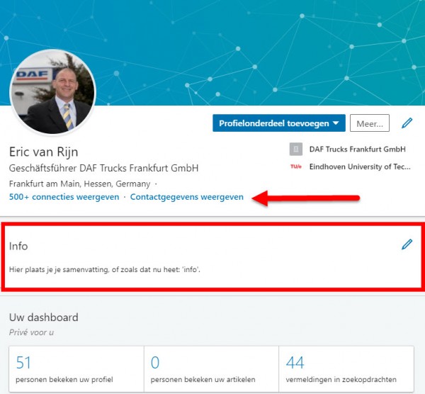 wijzigingen LinkedIn