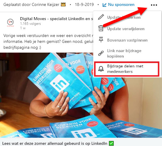 content met personeel delen