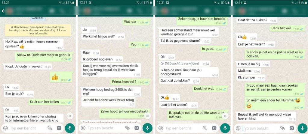 whatsapp diefstal